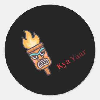 Kyaa Yaar Classic Round Sticker