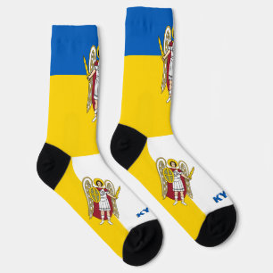 Kyiv Socks, Ukrainian Flag, Patriotic Ukraine Socks