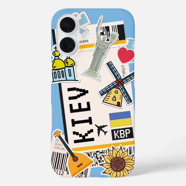 Kyiv Ukraine Boarding Pass Case-Mate iPhone Case (Back)
