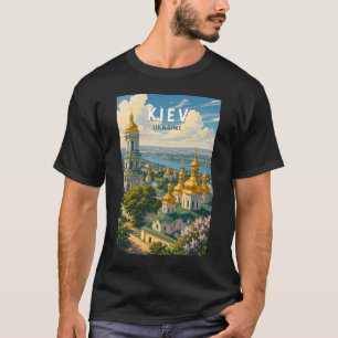 Kyiv Ukraine Illustration Travel Art Vintage T-Shirt