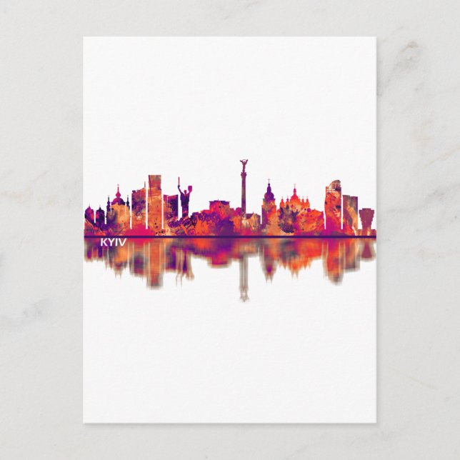 Kyiv Ukraine Skyline Holiday Postcard (Front)