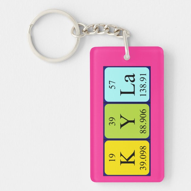Kyla periodic table name keyring (Front)