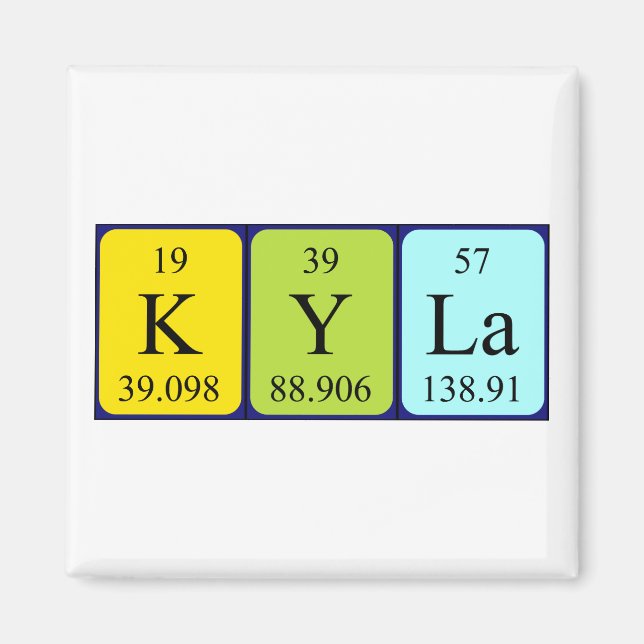 Kyla periodic table name magnet (Front)