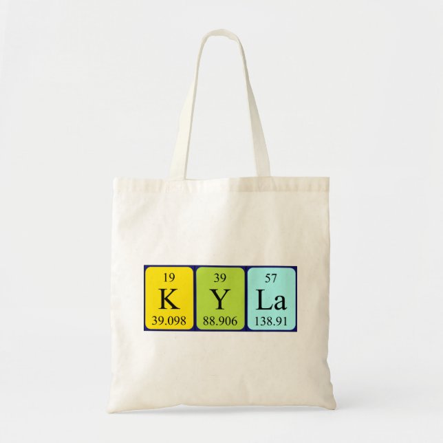Kyla periodic table name tote bag (Front)