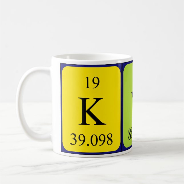 Kyla tasse de nom de table périodique (Gauche)