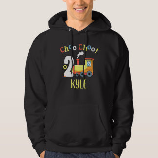 Kyle Choo Choo Two Train 2nd Birthday Turning 2 Hoodie