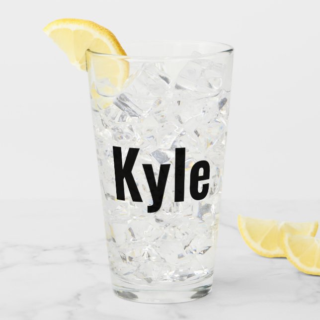 Kyle Mens Name, Glass (Front Ice)