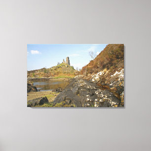 Kyleakin, Scotland. The ancient ruins of Canvas Print