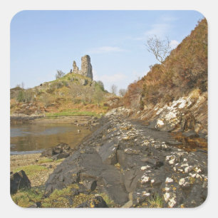 Kyleakin, Scotland. The ancient ruins of Square Sticker