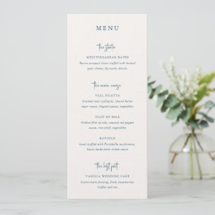 Kylee Blue Traditional Elegant Wedding Menu