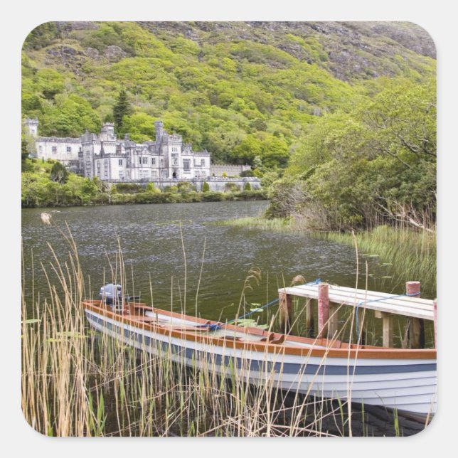 Kylemore Abbey, Ireland. Kylemore Abbey is Square Sticker (Front)