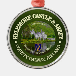 Kylemore Castle & Abbey (rd) Metal Ornament