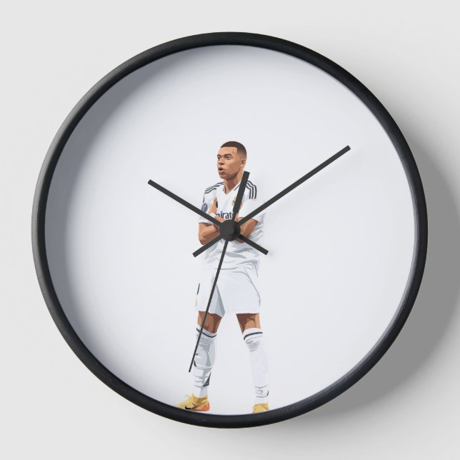 Kylian Mbappe - Real Madrid Clock (Front)