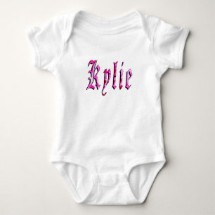 "Kylie" Floral Pink Kylie Name, Baby Bodysuit