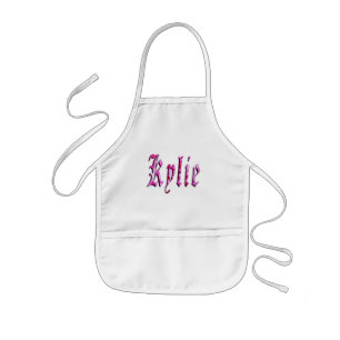 "Kylie" Floral Pink Kylie Name, Kids Apron