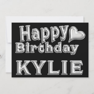 Kylie Happy Birthday Map with heart Card