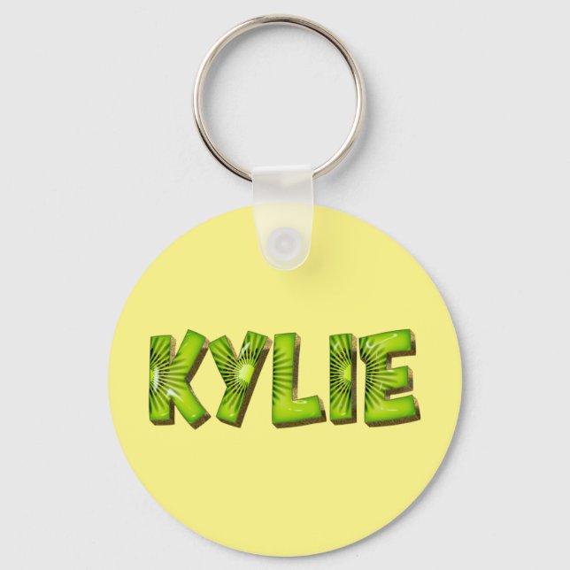 Kylie Name Kiwi Design Key Keychain (Front)