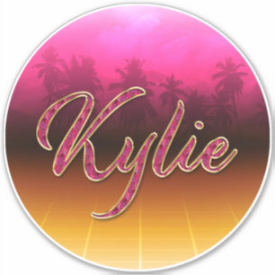 Kylie Prénom Golden rose Autocollants