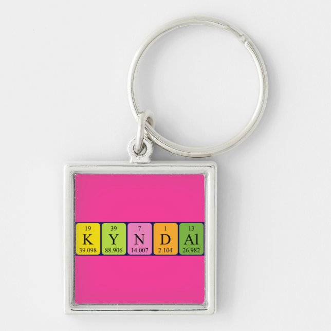 Kyndal periodic table name keyring (Front)