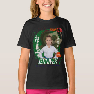 Kyokushin Girl Green Belt Personalized Team  T-Shirt