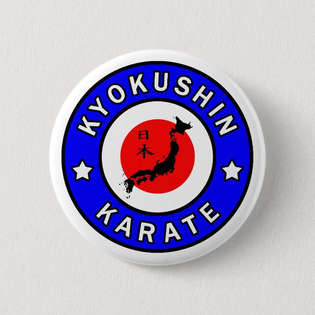 Kyokushin Karate 2 Inch Round Button (Front)