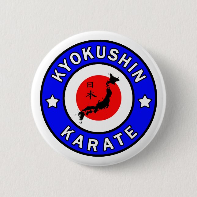 Kyokushin Karate 2 Inch Round Button (Front)