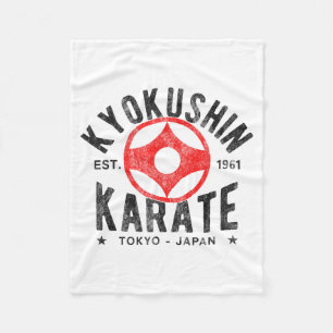 Kyokushin Karate Do Martial Arts Japan Tokyo Vinta Fleece Blanket