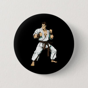 Kyokushin Karate Fighter - Japanese Martial Arts 2 Inch Round Button