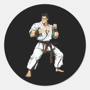 Kyokushin Karate Fighter - Japanese Martial Arts  Classic Round Sticker