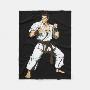 Kyokushin Karate Fighter - Japanese Martial Arts  Fleece Blanket