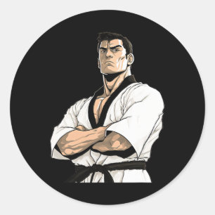 Kyokushin Karate Fighter - Martial Arts  Classic Round Sticker