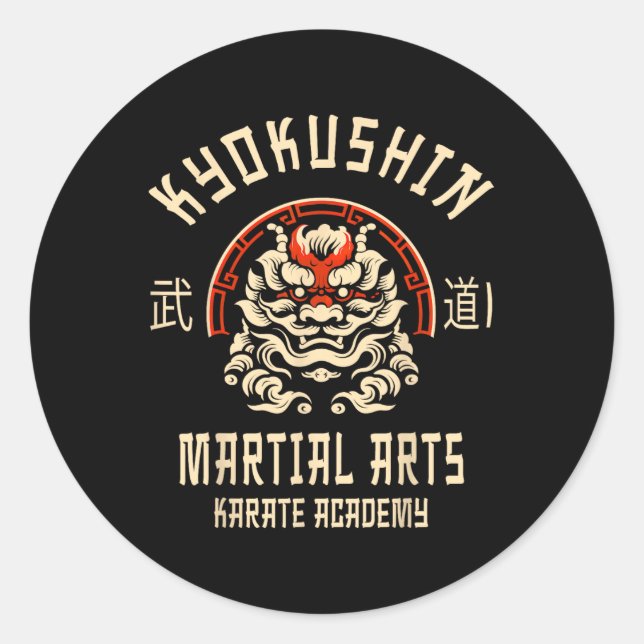 Kyokushin Karate Japanese Martial Arts  Classic Round Sticker (Front)