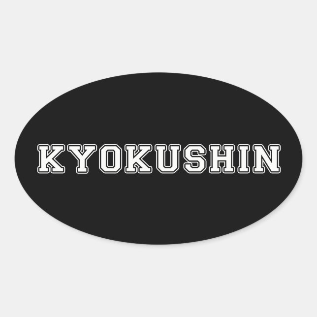 Kyokushin Karate Oval Sticker (Front)