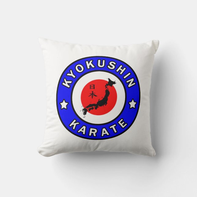 Kyokushin Karate Throw Pillow (Front)
