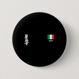 Kyokushinkai Karate Italy Dojo Training Italian Fl 2 Inch Round Button