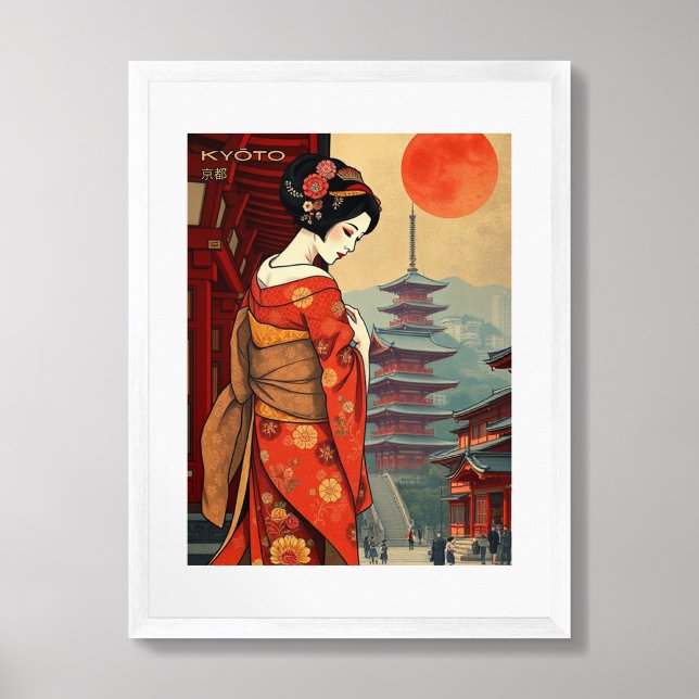 Kyōto 京都 Japan geisha vintage retro Postcard Poster (Creator Uploaded)