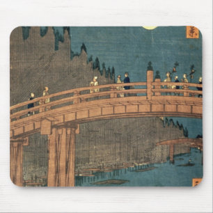 Kyoto bridge by moonlight mouse pad