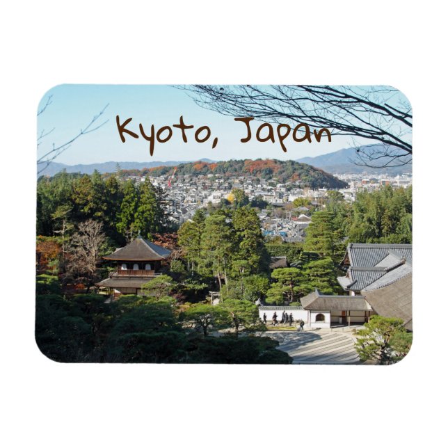 Kyoto & Ginkaku-ji temple, Japan Magnet (Horizontal)