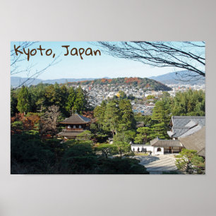 Kyoto & Ginkaku-ji temple, Japan Poster