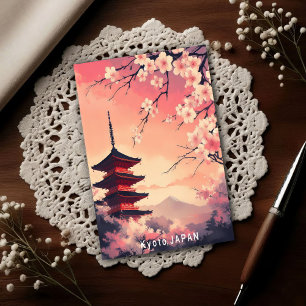Kyoto in Bloom: Cherry Blossom Dreams of Japan Postcard