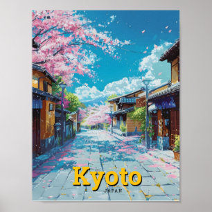 Kyoto Japan Art Vintage Travel  Poster