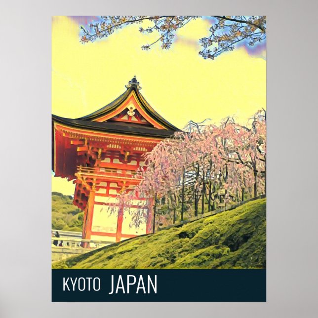 Kyoto Japan Cherry Blossom travel photography Poster (Front)