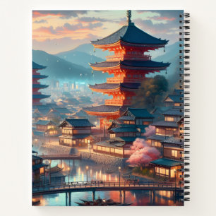 Kyoto Japan Landscape Travel Vintage Notebook