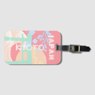 Kyoto Japan Pastel Travel Art Luggage Tag