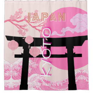 Kyoto Japan Pink Travel Art