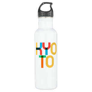 Kyoto Japan Pop Art Letters 710 Ml Water Bottle