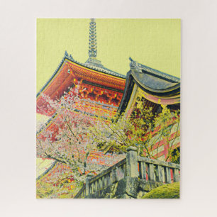 Kyoto  Japan temple Springtime photography Jigsaw Puzzle