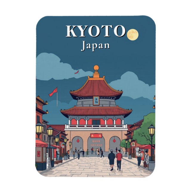 Kyoto Japan Temple Travel Souvenir Magnet (Vertical)