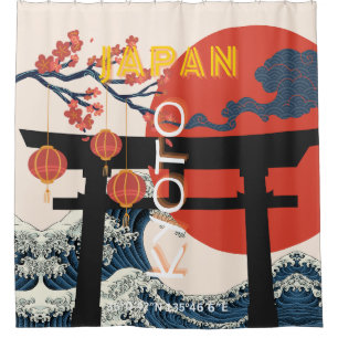 Kyoto Japan Travel Art, Retro Travel Art
