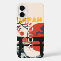 Kyoto Japan Travel Art, Retro Travel Art